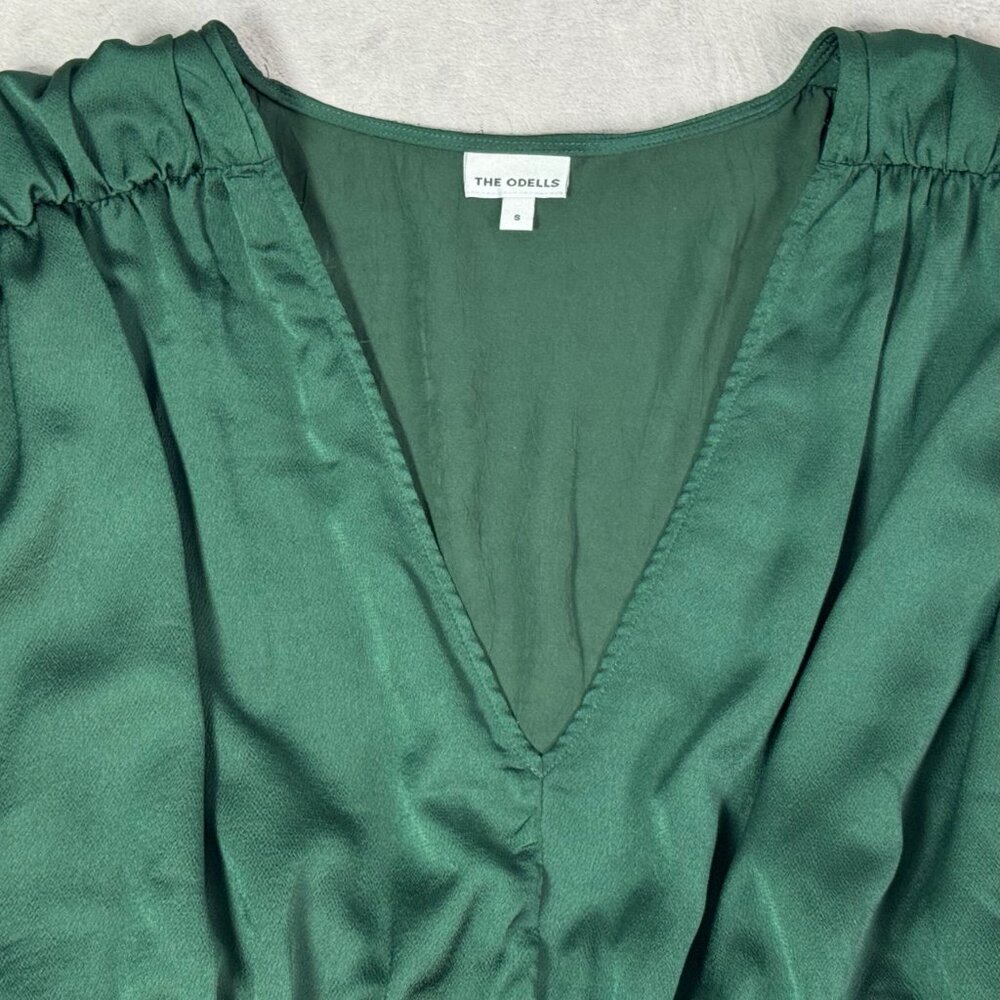 Anthropologie The Odells Emerald Green Midi Dress - Picture 4 of 6